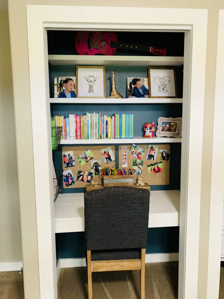 Home Office In A Closet - For Kids - Tidy Little Tribe